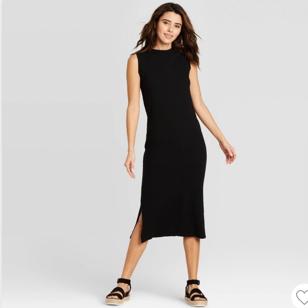 UNIVERSAL THREAD casual sleeveless long black dress size small